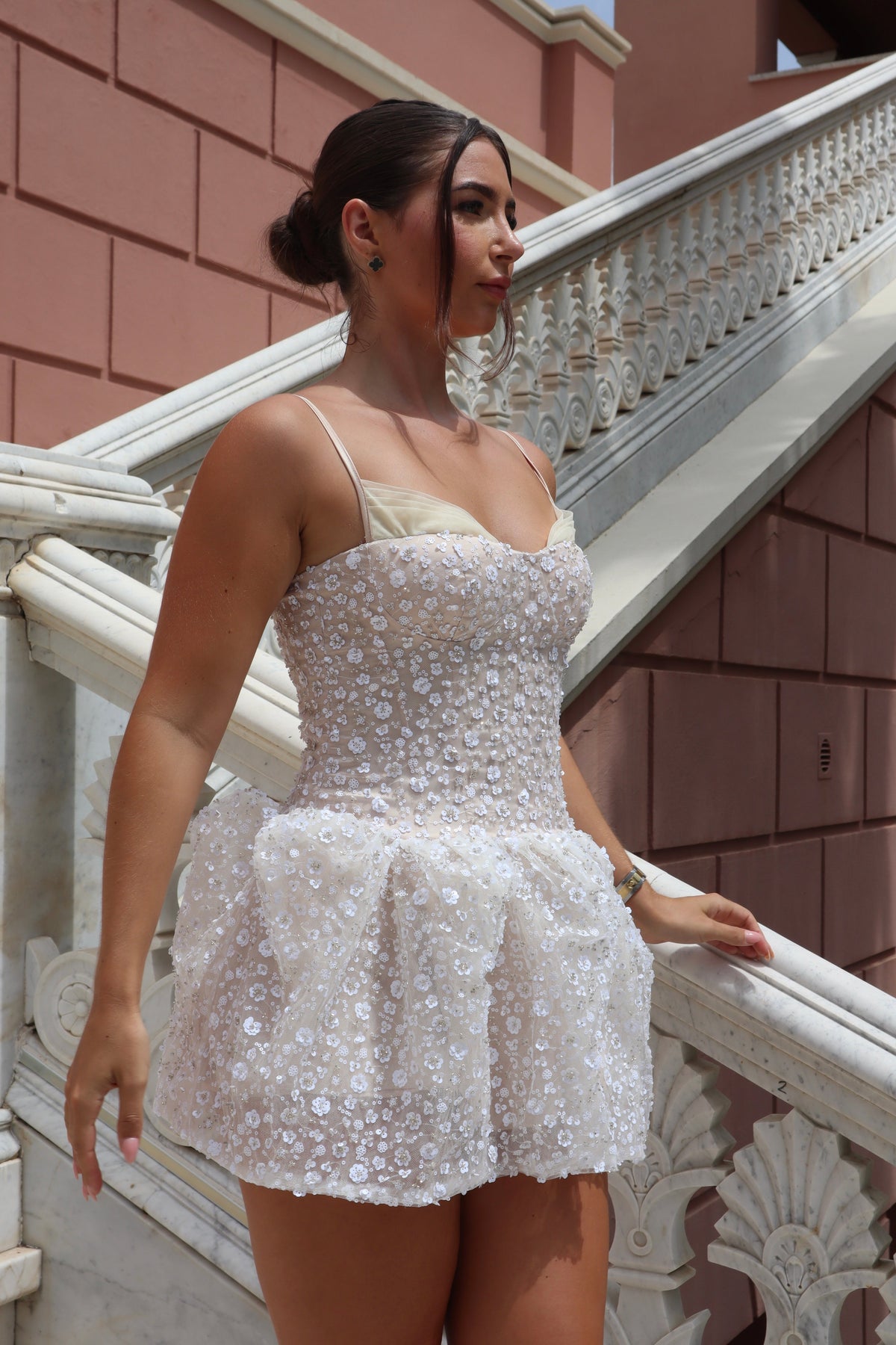 ‘CAMELLIA’ Embellished Dress