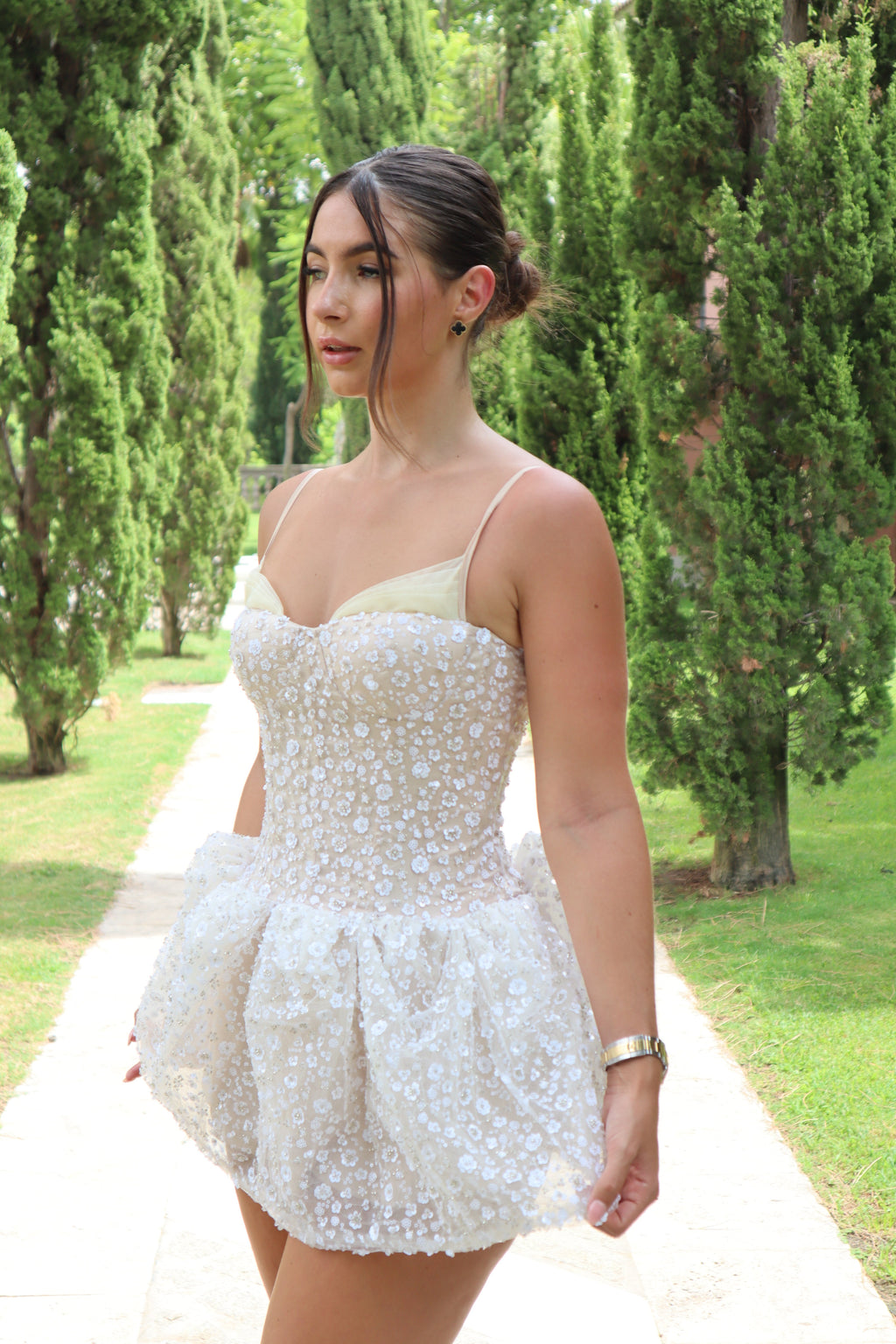 ‘CAMELLIA’ Embellished Dress