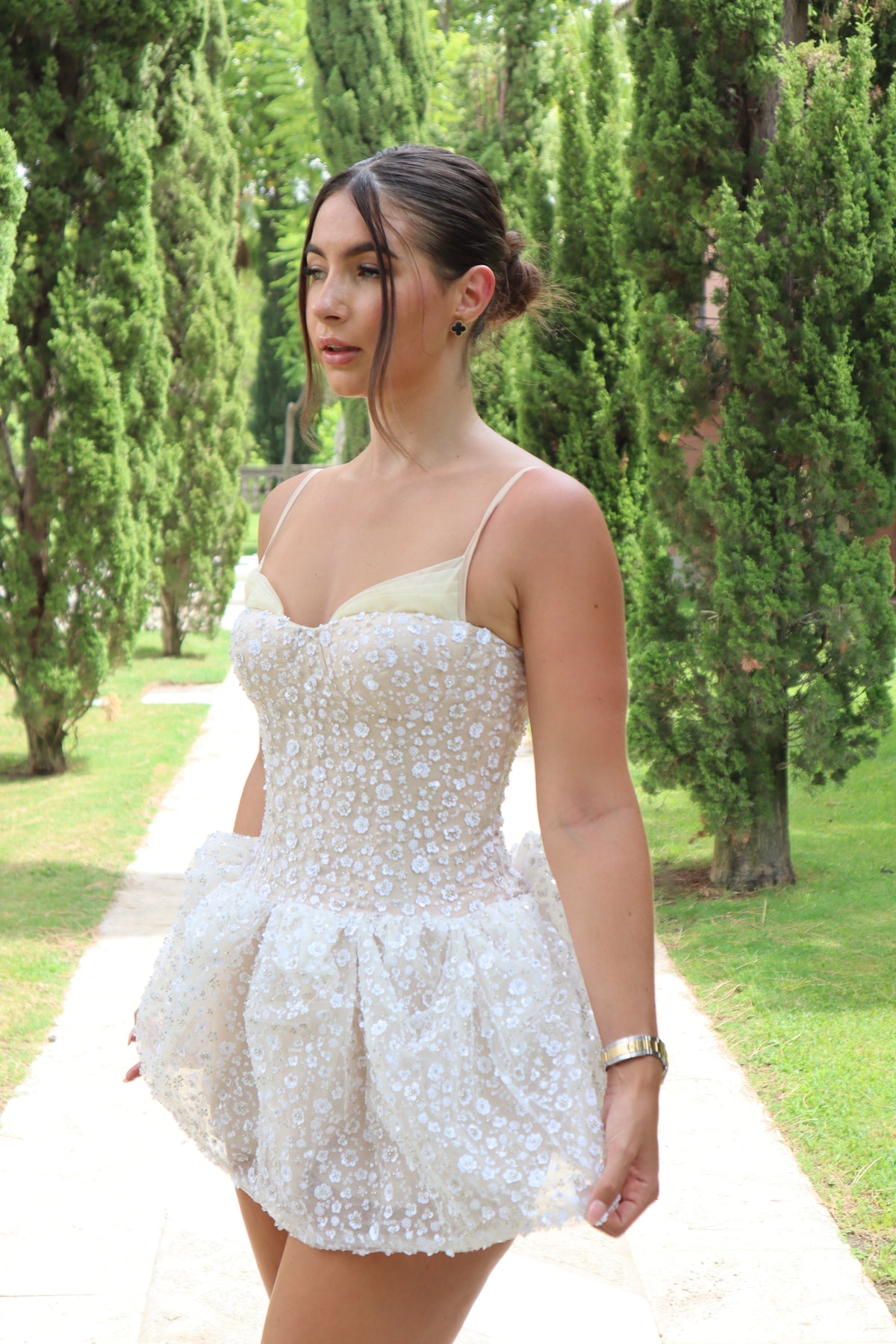‘CAMELLIA’ Embellished Dress