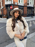‘FASHION WEEK’ Faux Fur Coat - Beige