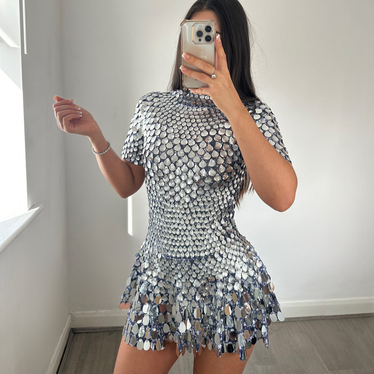 ‘FOR THE FAME’ Sequin Dress - Silver