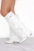 Thryx Suede White Boots